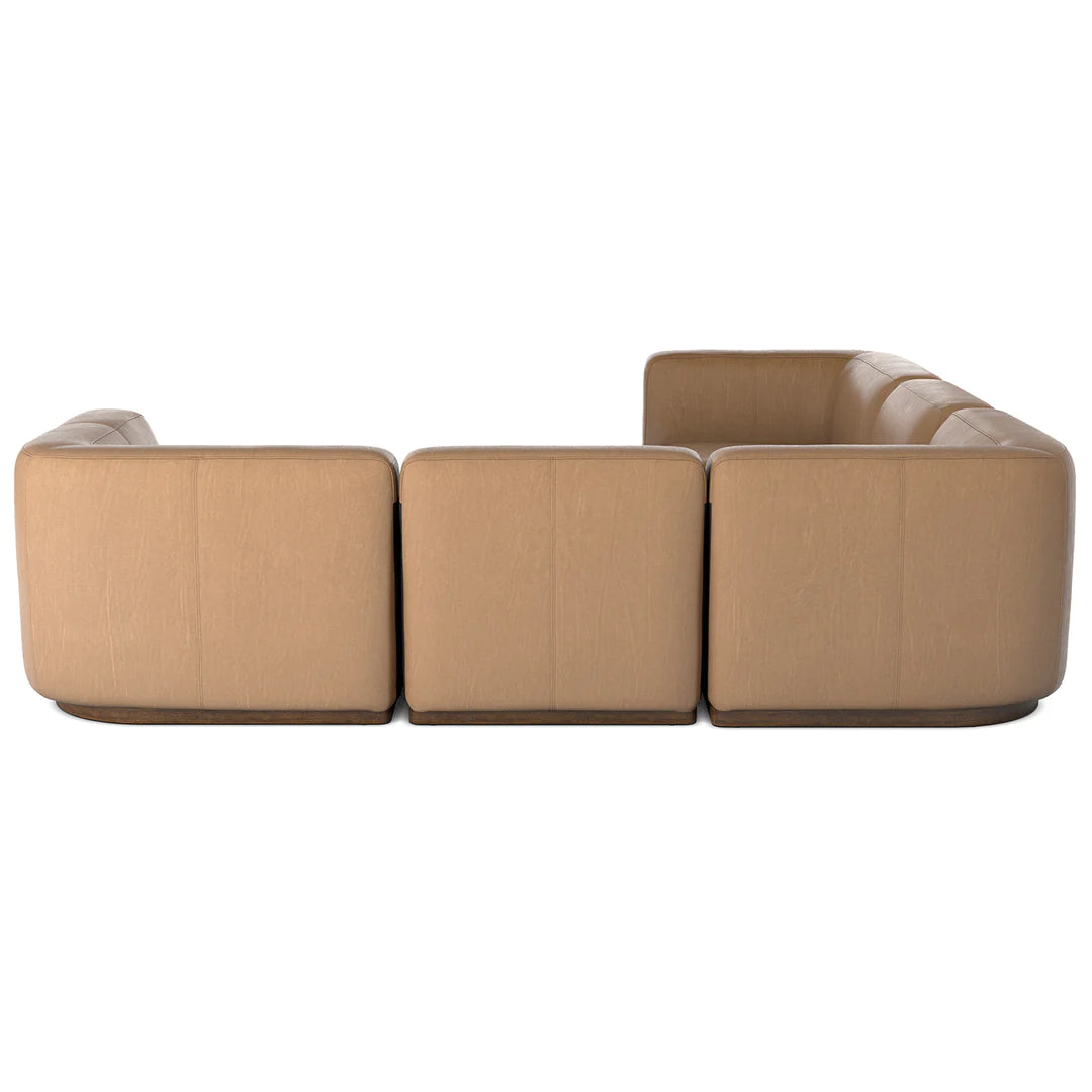 União 4-Seater Modular L-Shaped Leather Couch