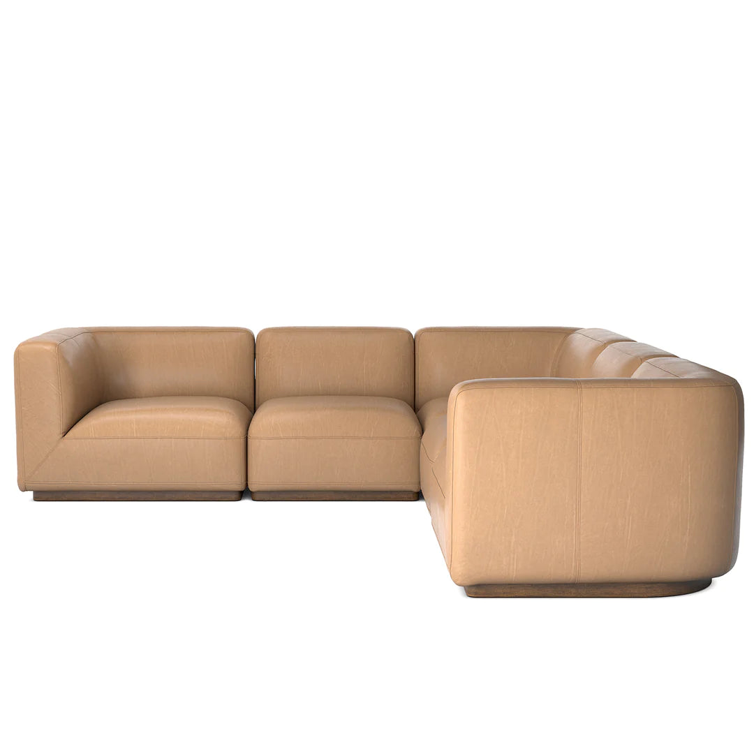 União 4-Seater Modular L-Shaped Leather Couch