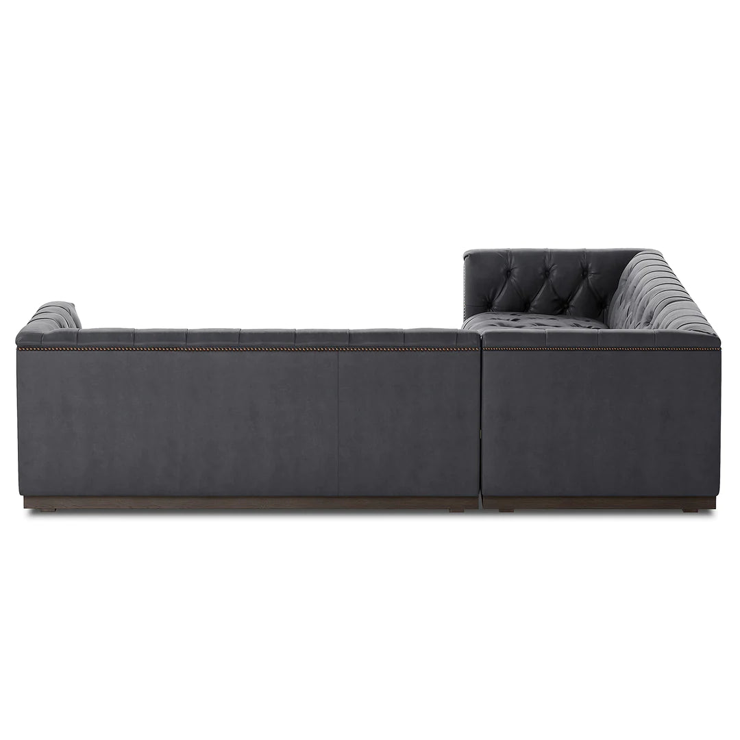 'Mušo 5-Seater L-Shaped Leather Couch