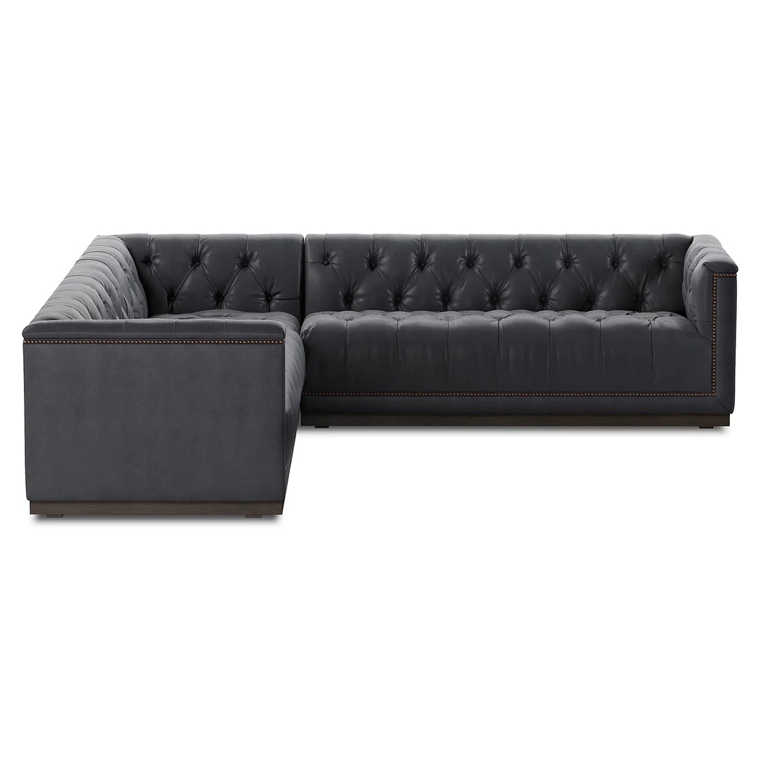 'Mušo 5-Seater L-Shaped Leather Couch