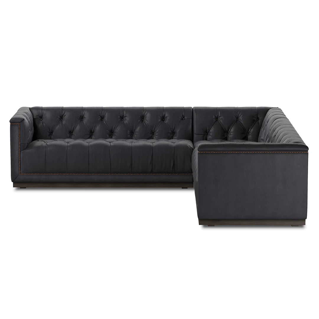 'Mušo 5-Seater L-Shaped Leather Couch