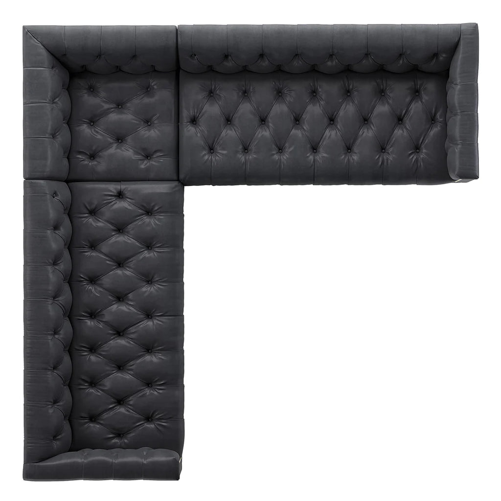'Mušo 5-Seater L-Shaped Leather Couch