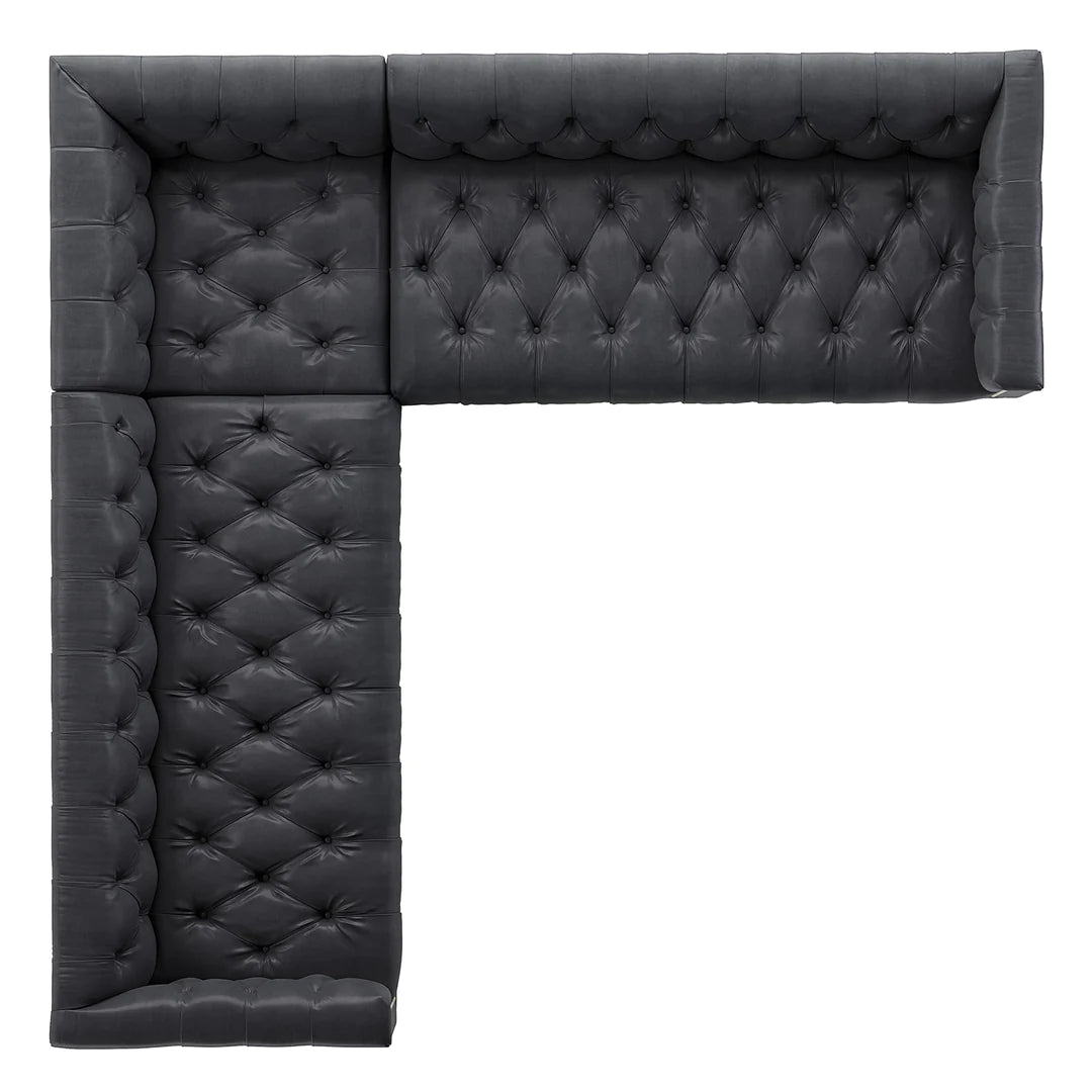 'Mušo 5-Seater L-Shaped Leather Couch