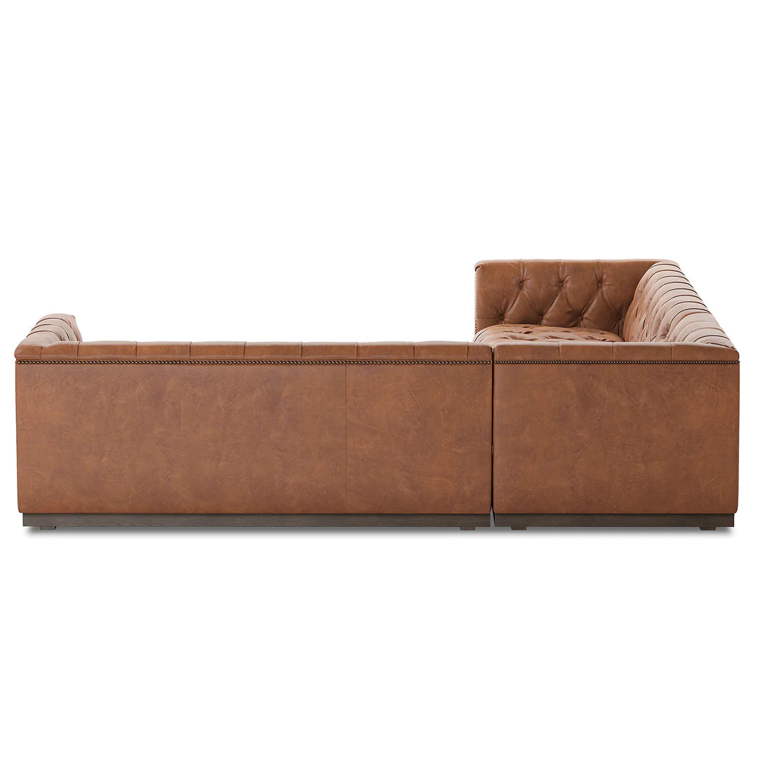 Mestre 5-Seater L-Shaped Leather Couch