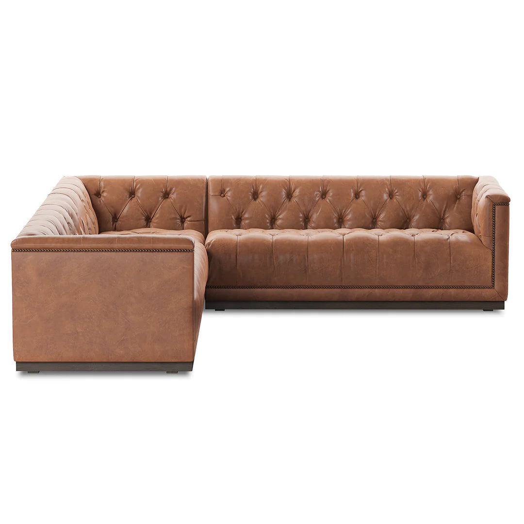 Mestre 5-Seater L-Shaped Leather Couch