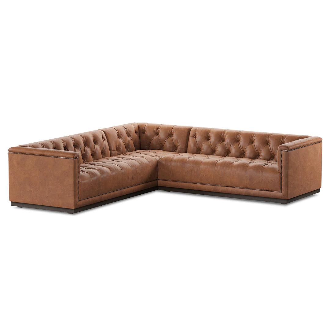 Mestre 5-Seater L-Shaped Leather Couch