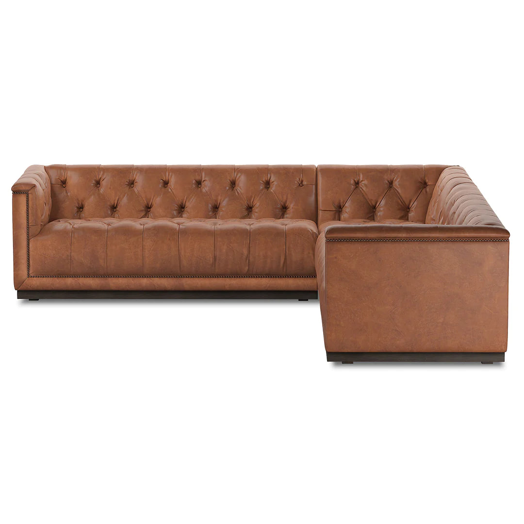 Mestre 5-Seater L-Shaped Leather Couch