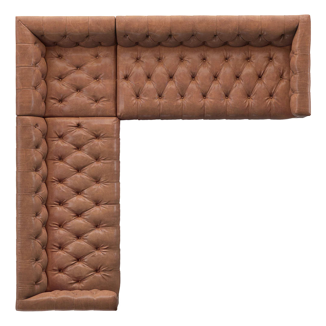 Mestre 5-Seater L-Shaped Leather Couch