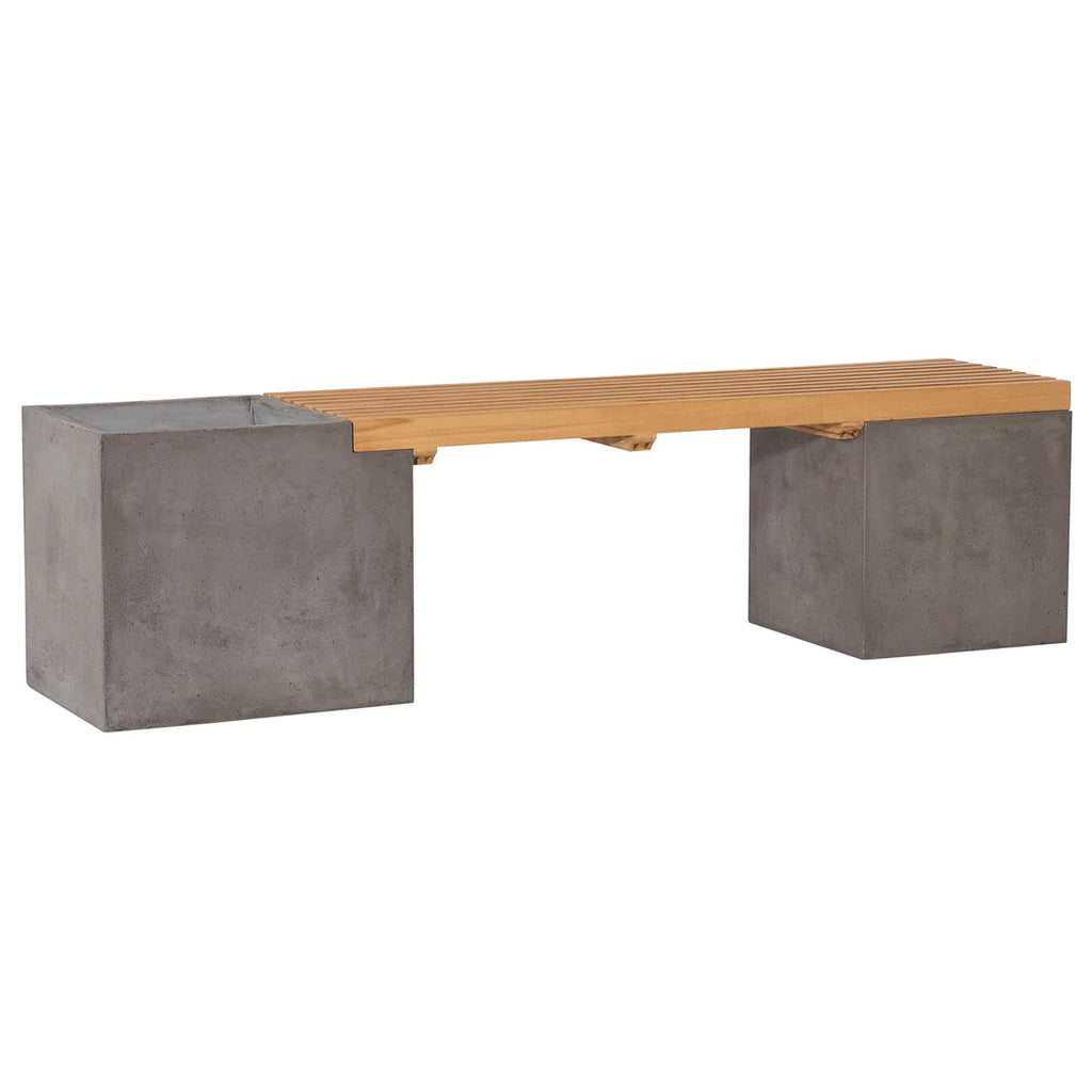 Furaha Concrete Outdoor Bench