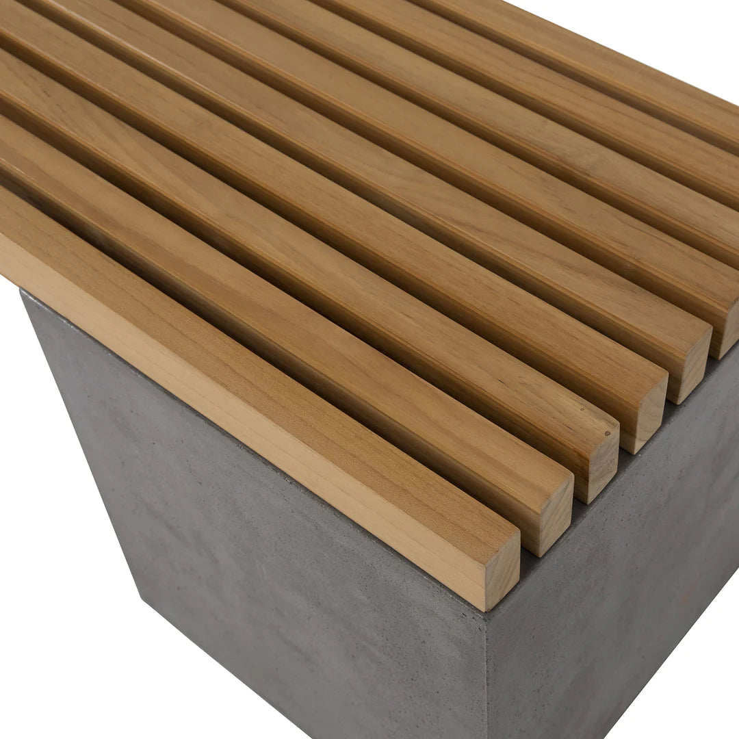 Furaha Concrete Outdoor Bench