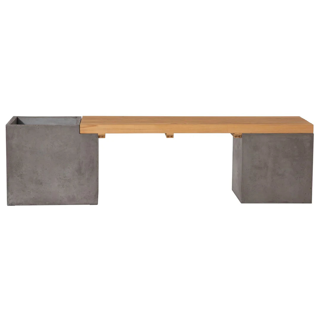 Furaha Concrete Outdoor Bench